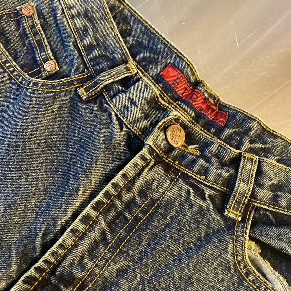 Y2K ETD Denim Acidwash Midrise Flare Jeans - Picture 3 of 3
